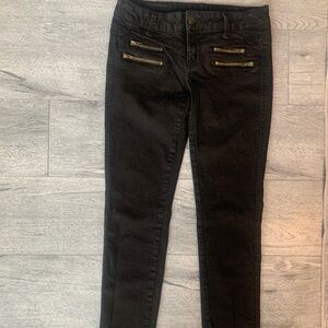 Mango/MNG Super Slim Skinny Low Rise Jeans Black Denim US 6 EU 38 (like Slim 27)